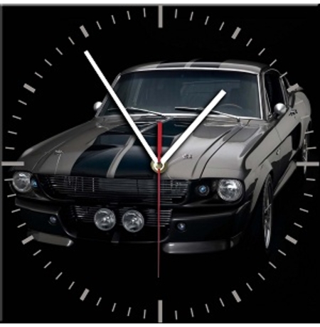Настенные часы из стекла » ford mustang 01»