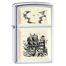 Зажигалка Zippo SCRIMSHAW SHIP купить в интернет-магазине Супер Пуперс