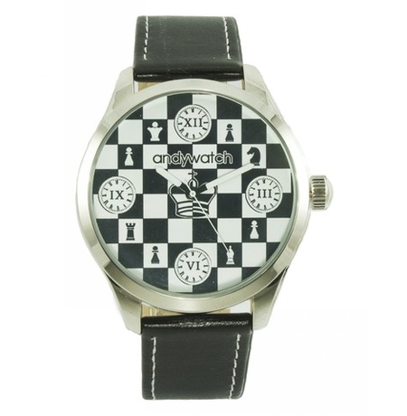 Наручные часы с большим циферблатом «Шахматы»
