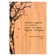 Открытка из дерева «Мудрость индейцев» купить в интернет-магазине Супер Пуперс