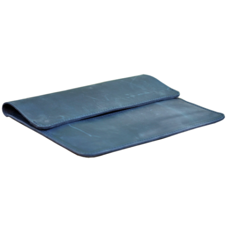 Кожаный чехол-конверт для iPad синий