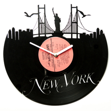 Виниловые часы «Романтичный Нью-Йорк» купить в интернет-магазине Супер Пуперс