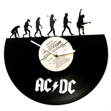 Вініловий годинник "AC/DC evolution" придбати в інтернет-магазині Супер Пуперс