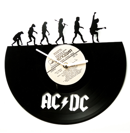 Виниловые часы «AC/DC evolution»