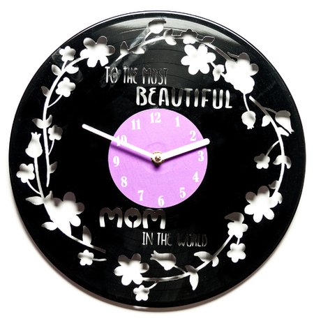 Виниловые часы «The most beautiful mom»
