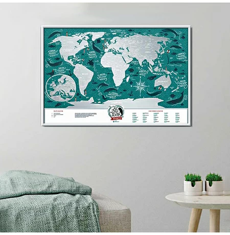 Пластикова скретч-карта світу Travel Map, Marine