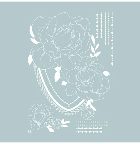 Сет тимчасових тату «Flowering moment», 20 см
