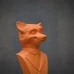 Оранжевый гипсовый бюст «Фантастический лис»