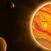 Картина в техніці fluid art «Sun»