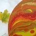 Картина в техніці fluid art «Sun»