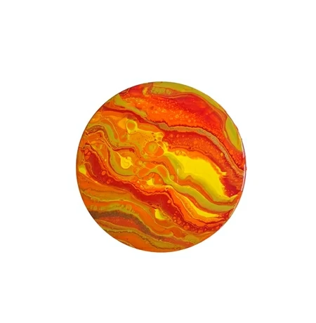 Картина в техніці fluid art «Sun»