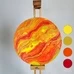 Картина в техніці fluid art «Sun»