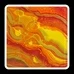 Картина в техніці fluid art «Sun»