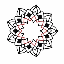 Временная тату «Mandala Red», 12 см купить в интернет-магазине Супер Пуперс