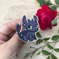 Значок «Toothless» придбати в інтернет-магазині Супер Пуперс
