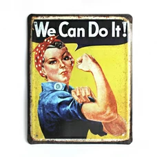 Металева табличка "We Can Do It!" придбати в інтернет-магазині Супер Пуперс