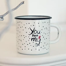 АрхивЭмалированная кружка «You have my heart»