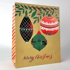 Подарочный пакет «Merry Christmas», ёлочные игрушки купить в интернет-магазине Супер Пуперс