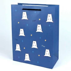 Подарочный пакет «Свинюхи» (dark blue) 33x25x12 см купить в интернет-магазине Супер Пуперс