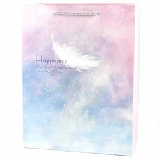 Подарочный пакет «Happiness» (pink) 33x25,5x12 см купить в интернет-магазине Супер Пуперс