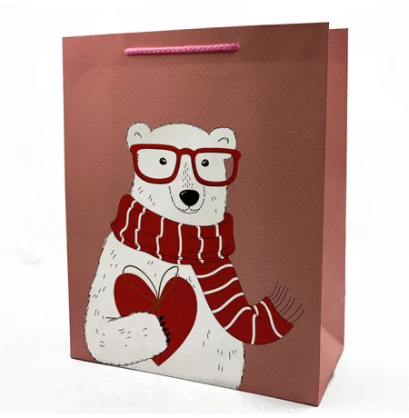 Подарунковий пакет «Teddy-Bear» (pink) 32x26x12 см