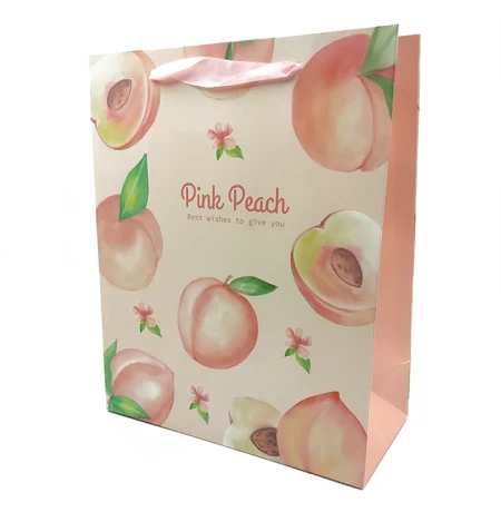 Подарунковий пакет «Berries» (peach) 32x26x12 см