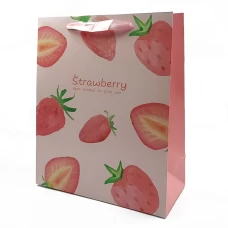 Подарочный пакет «Berries» (strawberries) 23x18x10 см купить в интернет-магазине Супер Пуперс