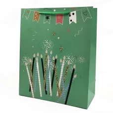 Подарочный пакет «Happy Birthday» (candles) 32x26x12 см купить в интернет-магазине Супер Пуперс