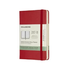 2017-2018 Еженедельник Moleskine карманный, красный