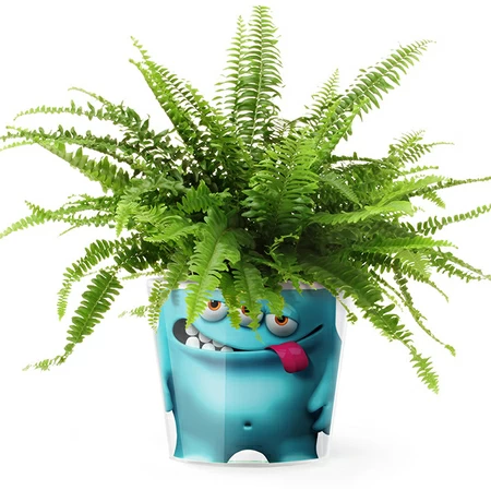 Кашпо MyFacepot «Plant Monster (blue)»