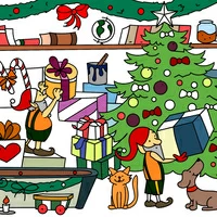 Кишенькова розмальовка «Santa's workshop»