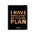 Планер «I have absolutely no plan» чёрный