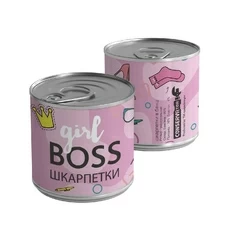 Шкарпетки-консерва «Girl boss» придбати в інтернет-магазині Супер Пуперс