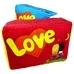 Подушка "Love is", червоний