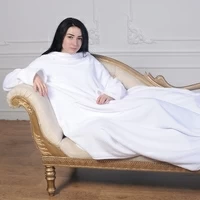 Плед с рукавами из микрофибры, белый