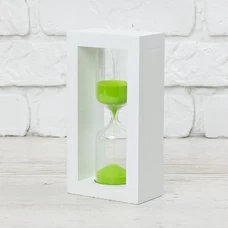 Песочные часы «White - Light green» на 15 минут