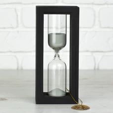 Песочные часы «Black-Silver» на 30 минут купить в интернет-магазине Супер Пуперс