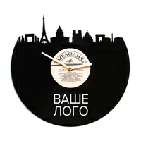 Часы из виниловой пластинки с брендированием