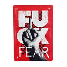 Металева табличка «Fuck fear» придбати в інтернет-магазині Супер Пуперс