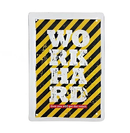 Металева табличка «Work hard»