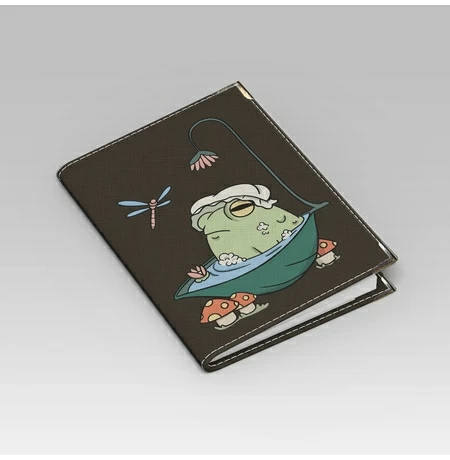 Обложка на паспорт «A frog in the bath»