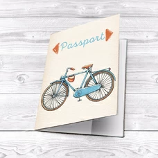 Обкладинка на паспорт "Blue bike" придбати в інтернет-магазині Супер Пуперс