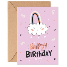 Листівка "Happy Birthday. Be happy" придбати в інтернет-магазині Супер Пуперс