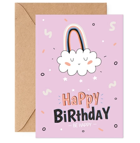 Листівка "Happy Birthday. Be happy"