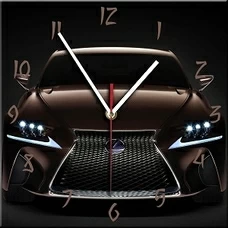 Настенные часы из стекла «Lexus LFA»