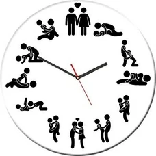 Настенные часы из стекла «позы»