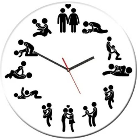 Настенные часы из стекла «позы»