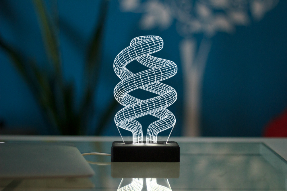 Светодиодная 3D-лампа "Спираль"
