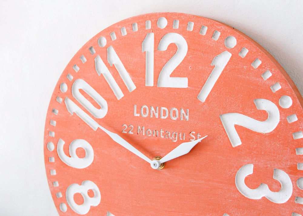 Настенные часы "Лондон", коралловый
