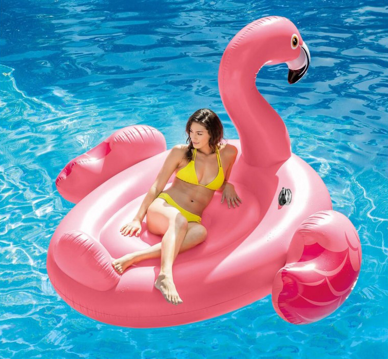 Надувной огромный фламинго, надувной круг фламинго